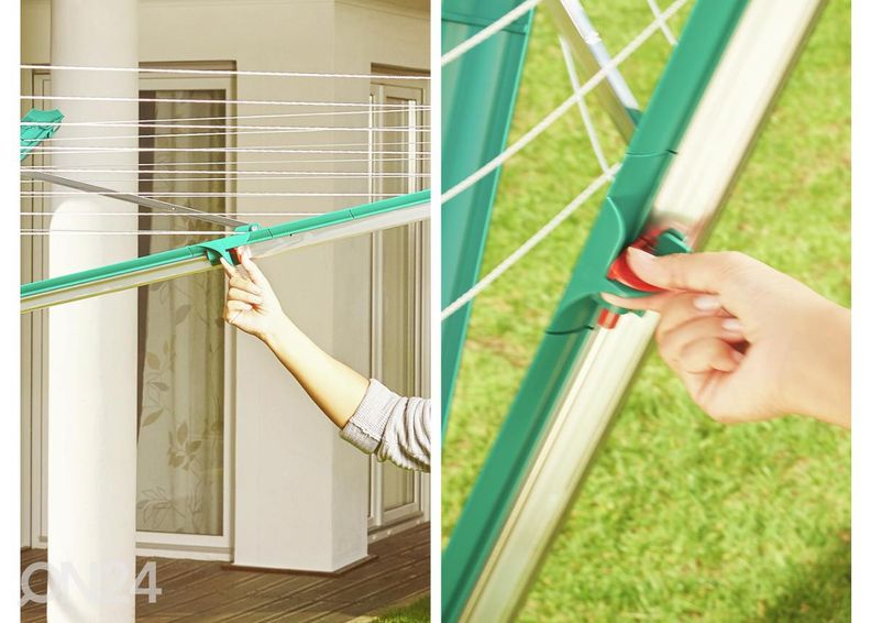 Pyykin kuivausteline Linomatic 500 Deluxe suojalla Leifheit kuvasuurennos