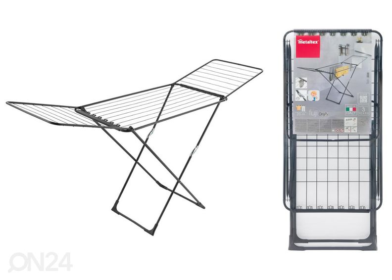 Pyykinkuivausteline Fuji Onyx 20 m, musta kuvasuurennos