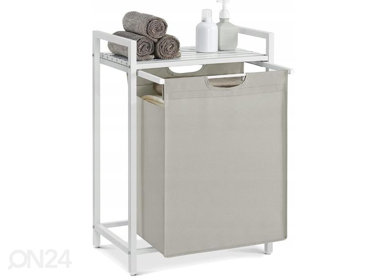 Pyykkikori hyllytasolla kuvasuurennos