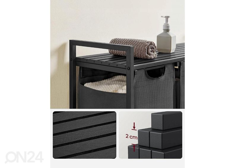 Pyykkikorit hyllytasolla 3 kpl kuvasuurennos