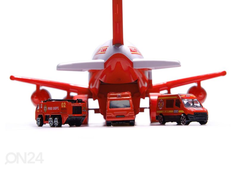 Rahtikone + 3 paloautoa kuvasuurennos