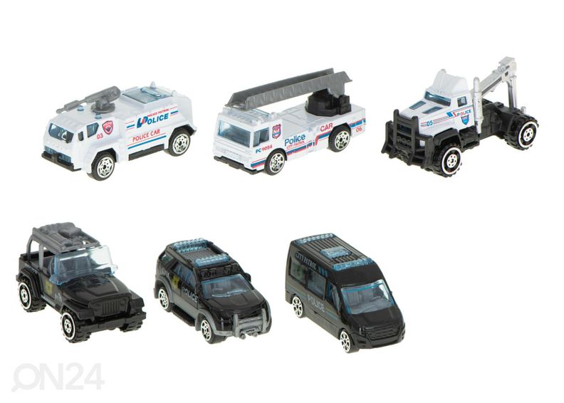 rahtikone + 6 poliisiautoa kuvasuurennos