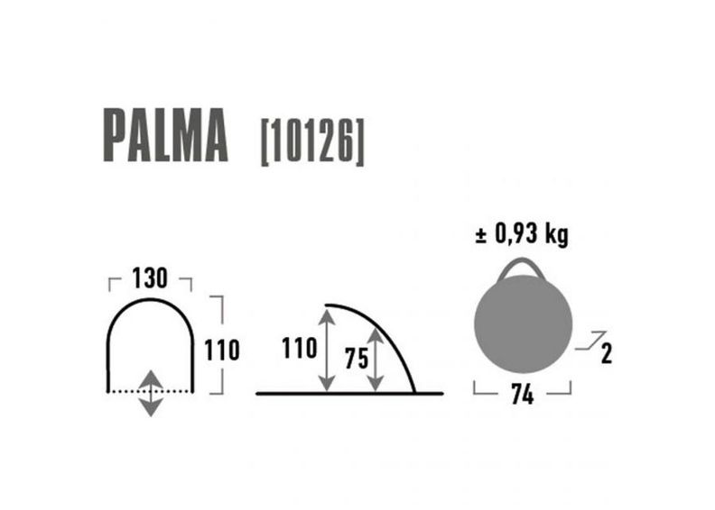Rantateltta High Peak Palma sininen/harmaa kuvasuurennos