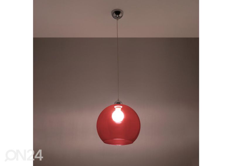 Riippuvalaisin Ball, punainen kuvasuurennos