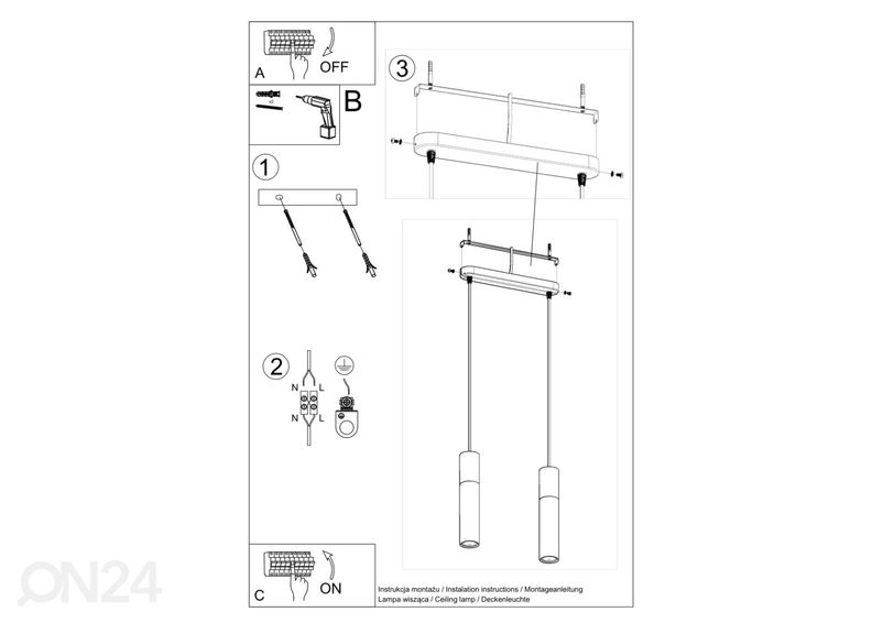Riippuvalaisin Borgio 2, valkoinen kuvasuurennos