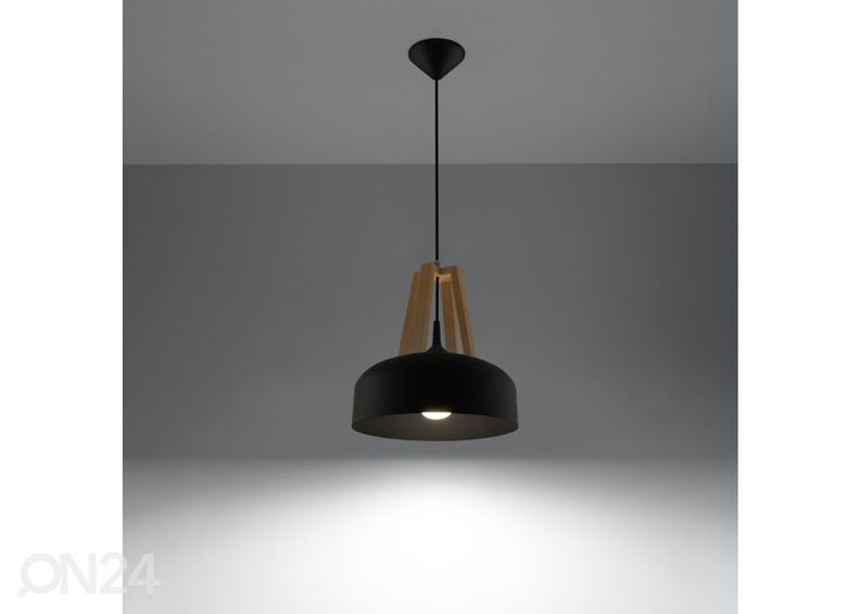 Riippuvalaisin Casco, musta / luonnollinen puu kuvasuurennos