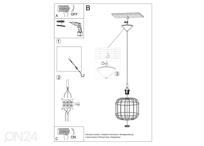 Riippuvalaisin Celta, musta kuvasuurennos