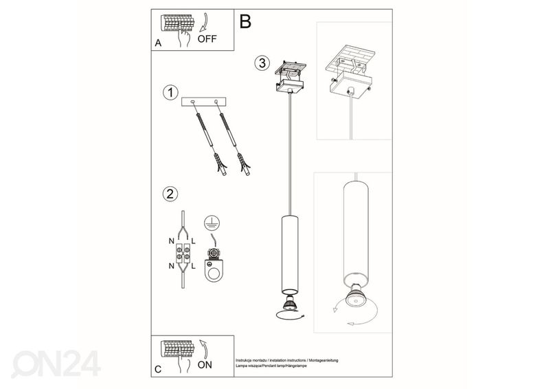 Riippuvalaisin Lino, puu kuvasuurennos
