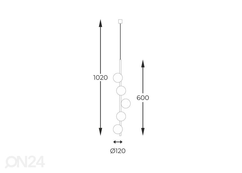 Riippuvalaisin Luna 5 kuvasuurennos