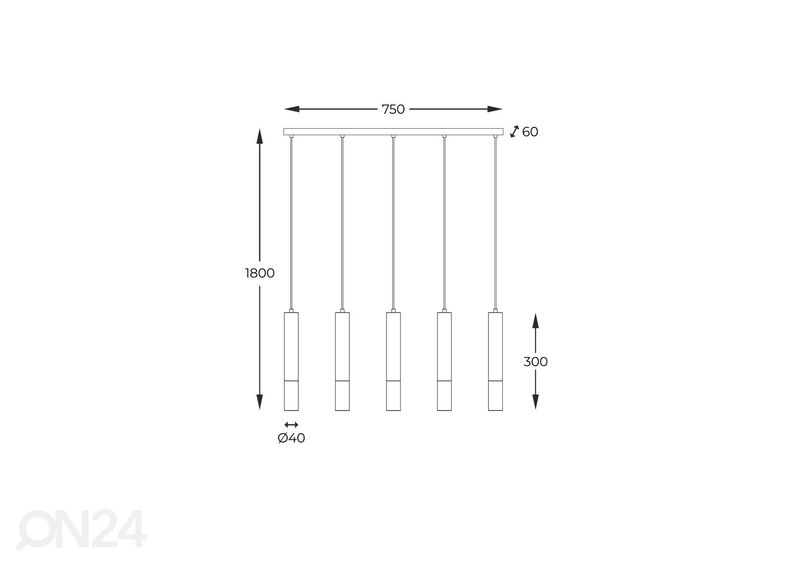 Riippuvalaisin Madera 4 kuvasuurennos