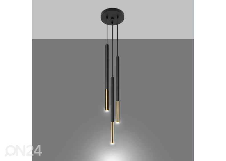 Riippuvalaisin Mozaica 3P, musta/kullanvärinen kuvasuurennos