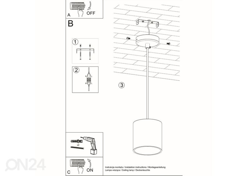 Riippuvalaisin Orbis 1, musta kuvasuurennos