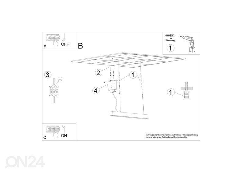 Riippuvalaisin Pinne 150, valkoinen kuvasuurennos