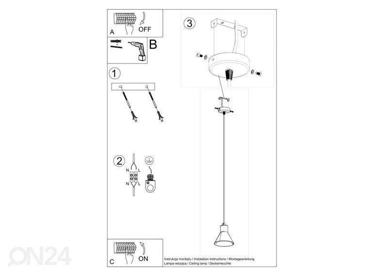 Riippuvalaisin Taleja 1, musta kuvasuurennos