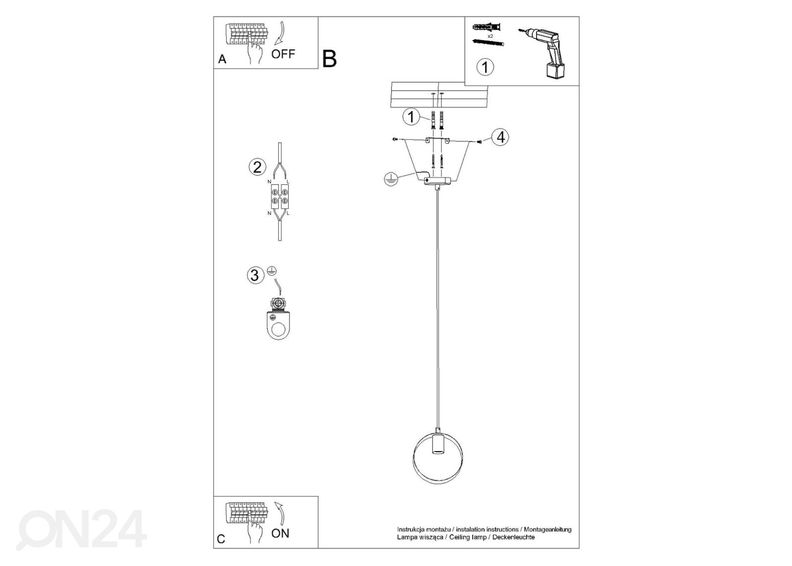 Riippuvalaisin Titran 1, valkoinen kuvasuurennos