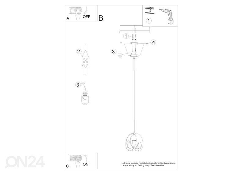 Riippuvalaisin Tulos 1, musta kuvasuurennos