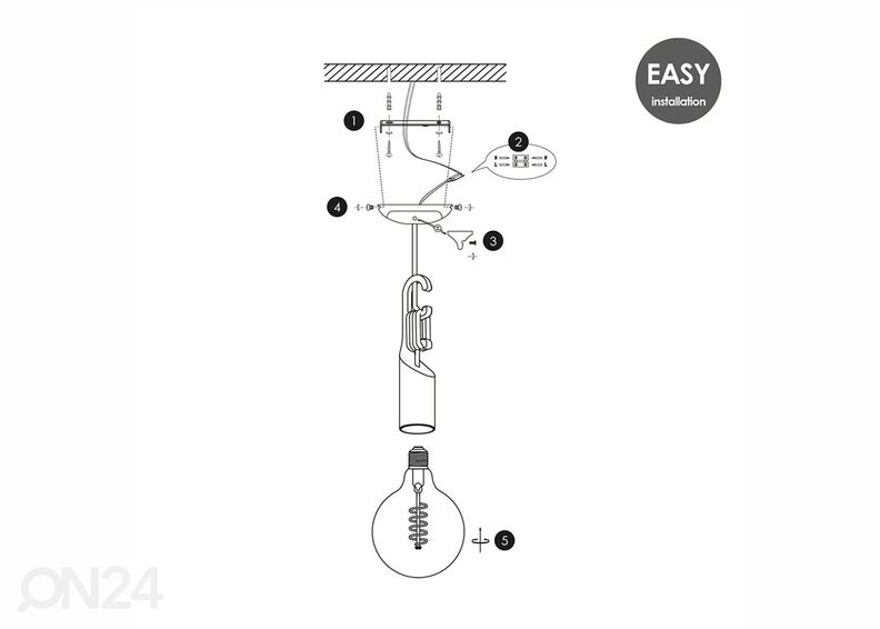 Riippuvalaisin Twist kuvasuurennos