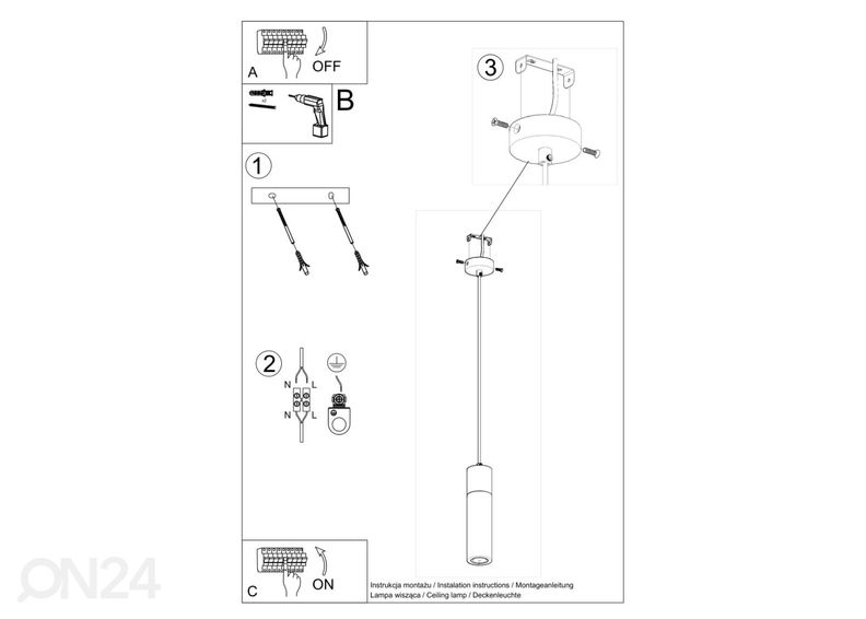 Riippuvalaisin Zane 1, harmaa kuvasuurennos