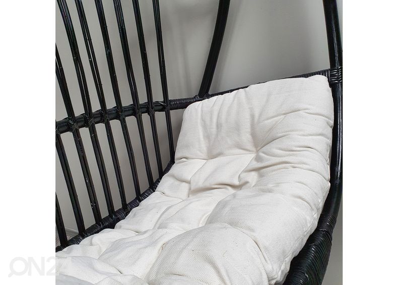 Rottinkinen riipputuoli Bali, musta kuvasuurennos