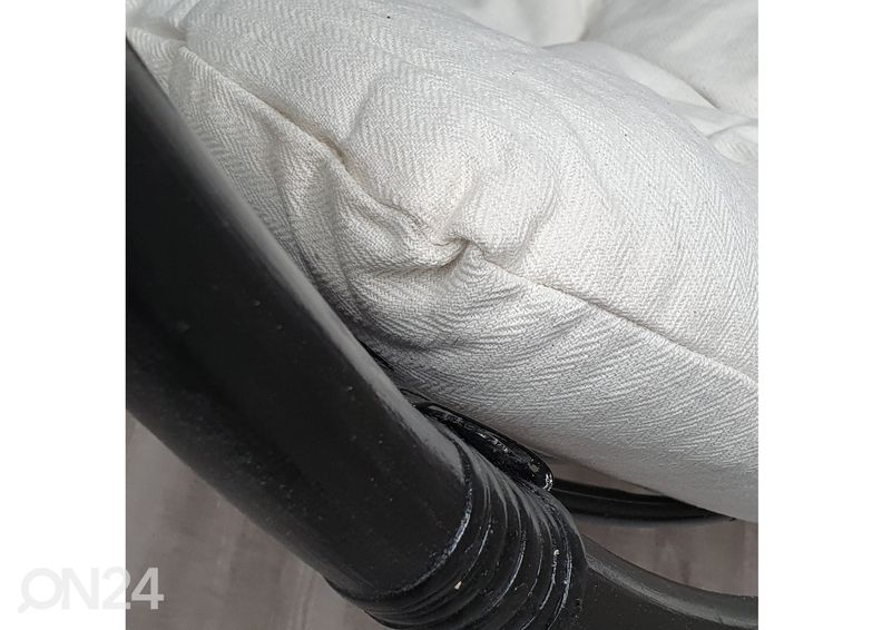 Rottinkinen riipputuoli Bali, musta kuvasuurennos