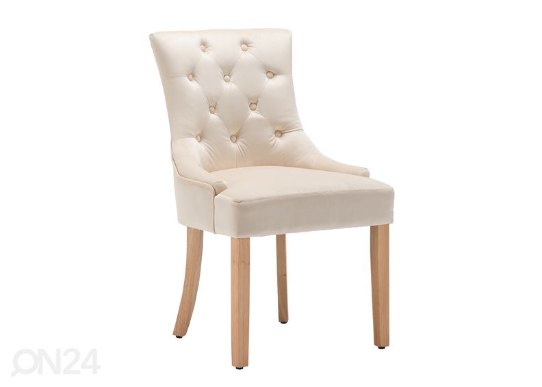 Ruokapöydän tuolit 2 kpl, kermanvalkoinen kuvasuurennos