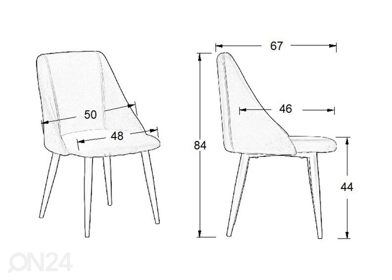 Ruokapöydän tuolit 4 kpl kuvasuurennos