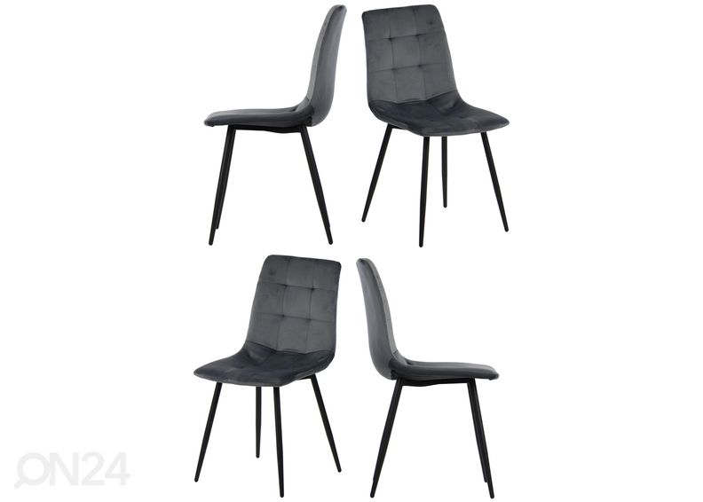Ruokapöydän tuolit 4 kpl, harmaa kuvasuurennos