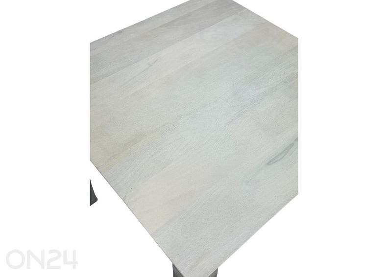 Ruokapöytä 80 × 80 cm, valkoinen kuvasuurennos