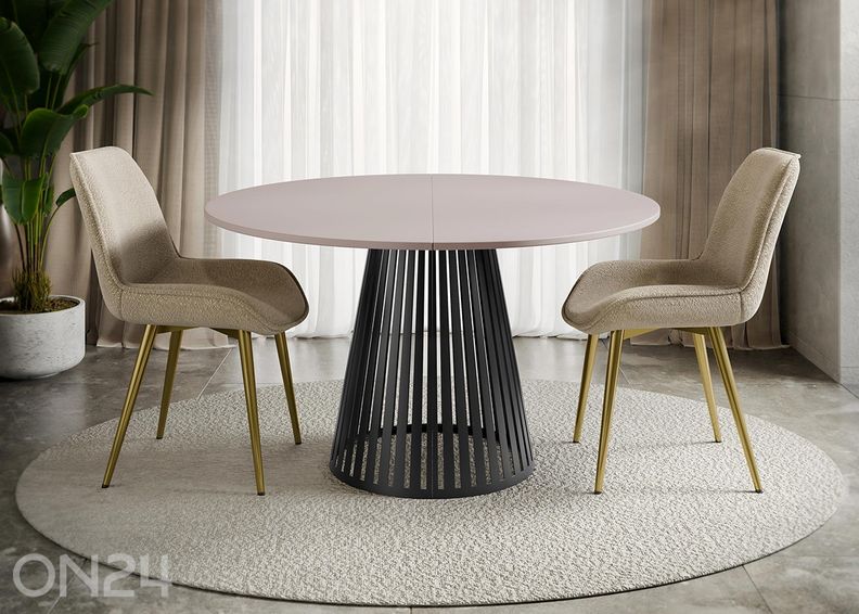 Ruokapöytä Cone 120x120-196 cm kuvasuurennos
