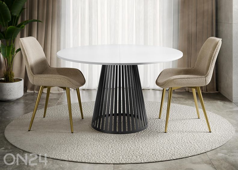 Ruokapöytä Cone 120x120-196 cm kuvasuurennos