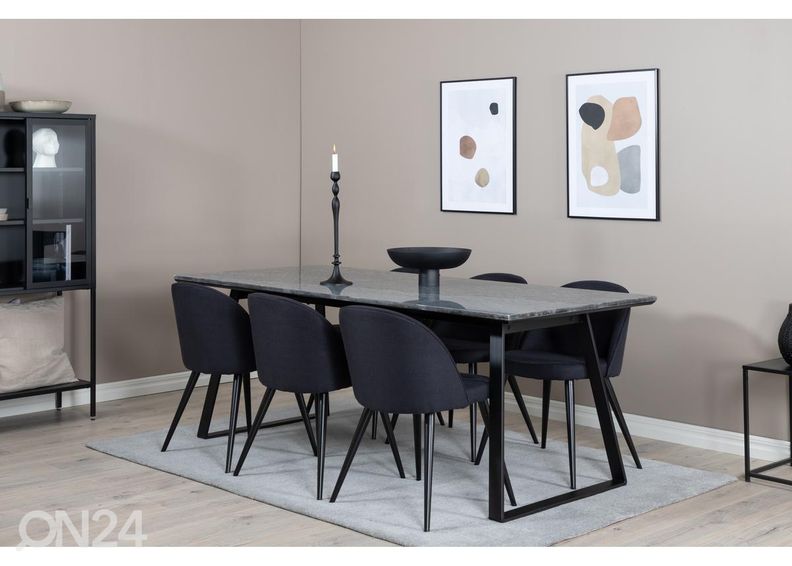 Ruokapöytä Estelle 200x90 cm kuvasuurennos