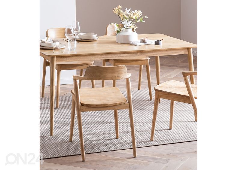 Ruokapöytä Scandi Blonde 90x160 cm, sungkai kuvasuurennos