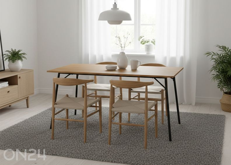 Ruokapöytä Tiivo 120x80 villi tammi kuvasuurennos