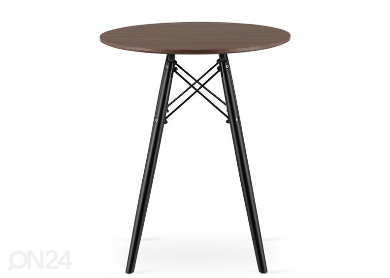 Ruokapöytä Todi Ø 60 cm, tumma saarni kuvasuurennos