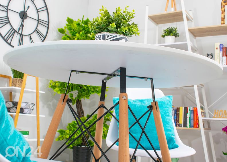 Ruokapöytä Todi Ø 60 cm, valkoinen kuvasuurennos