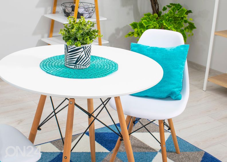 Ruokapöytä Todi Ø 80 cm, valkoinen kuvasuurennos