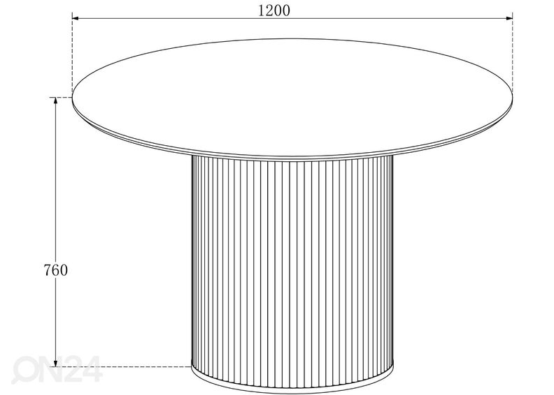 Ruokapöytä Verso Ø 120 cm kuvasuurennos