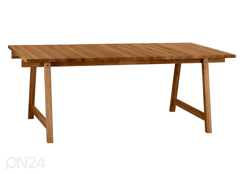 Ruokapöytä Wooden Beams 198x100 cm kuvasuurennos