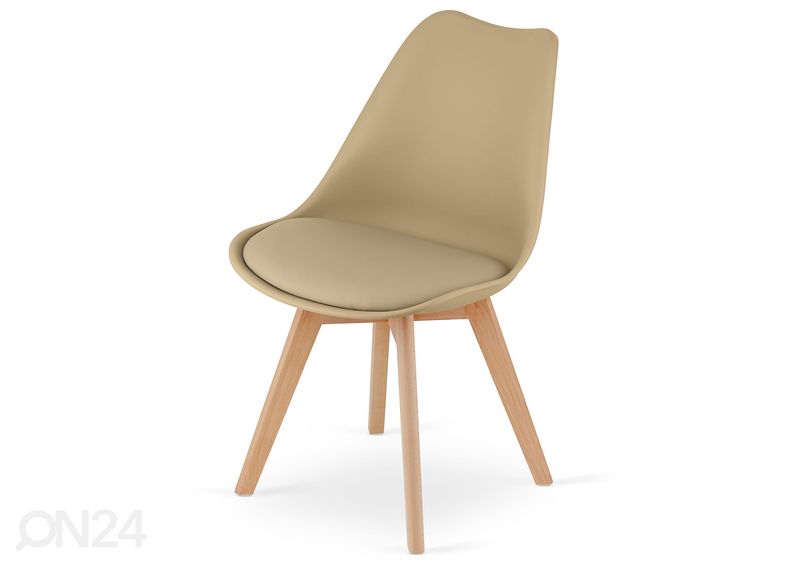 Ruokatuoli tumma beige / luonnollinen kuvasuurennos