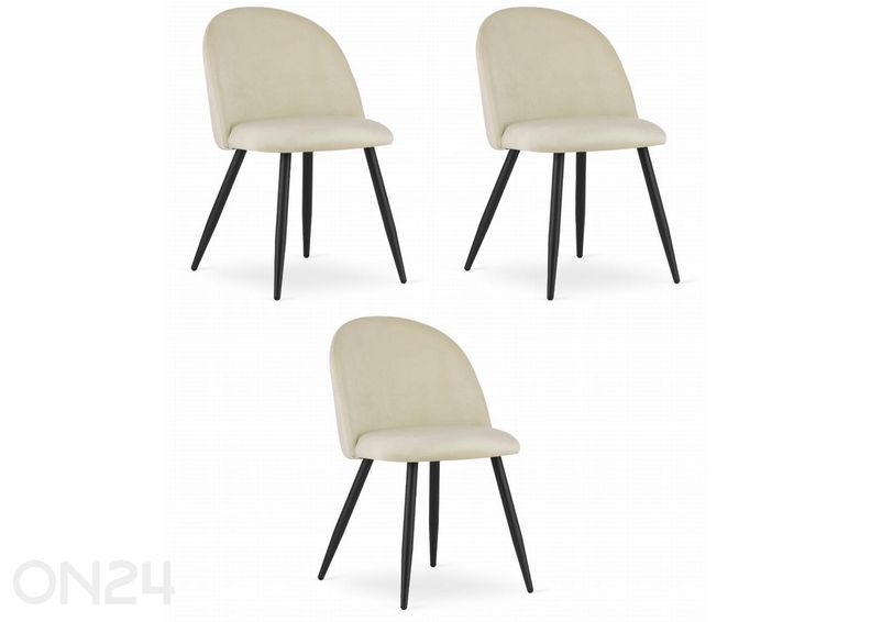 Ruokatuolien setti Bello 3 kpl kuvasuurennos