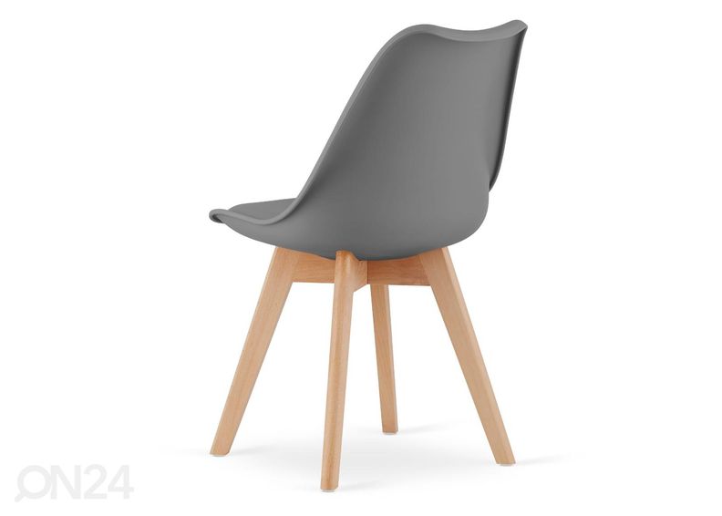 Ruokatuolit 2 kpl, grafiitinharmaa / luonnollinen kuvasuurennos