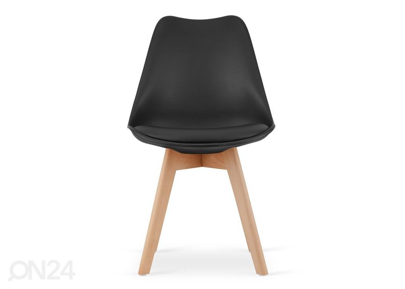 Ruokatuolit 2 kpl, musta / luonnollinen kuvasuurennos