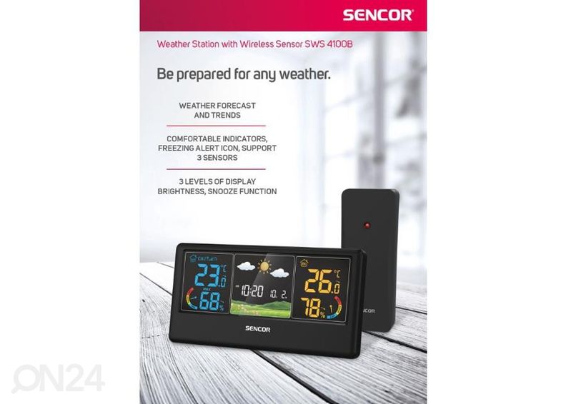 Sääasema Sencor SWS4100B, musta kuvasuurennos