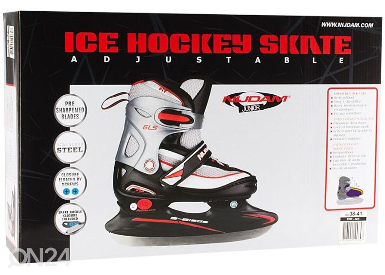 Säädettävät jääkiekokkoluistimet, puolipehmeät Nijdam kuvasuurennos
