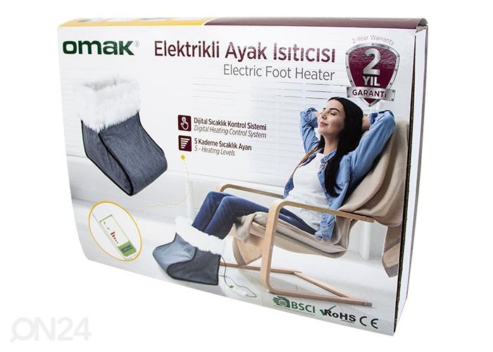 Sähköinen jalkalämmitin Omak kuvasuurennos