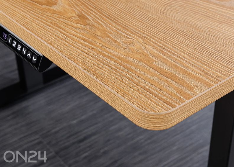 Sähköisesti säädettävä työpöytä Oak kuvasuurennos