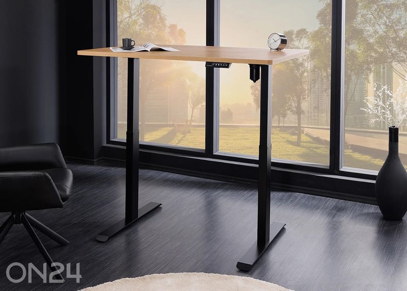 Sähköisesti säädettävä työpöytä Oak kuvasuurennos