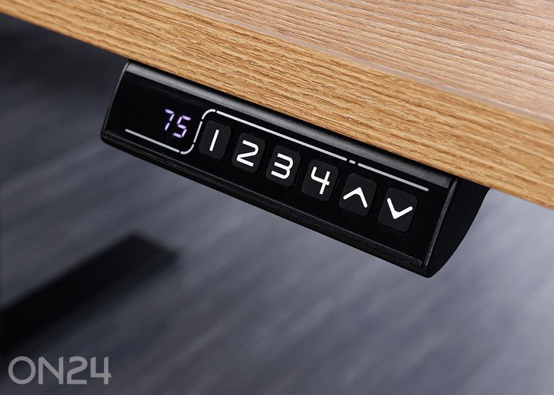 Sähköisesti säädettävä työpöytä Oak kuvasuurennos