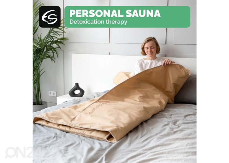 Sähkölämmitteinen peitto, peitto infrapunasauna tehosteella EcoSapiens 180x220 cm, beige kuvasuurennos