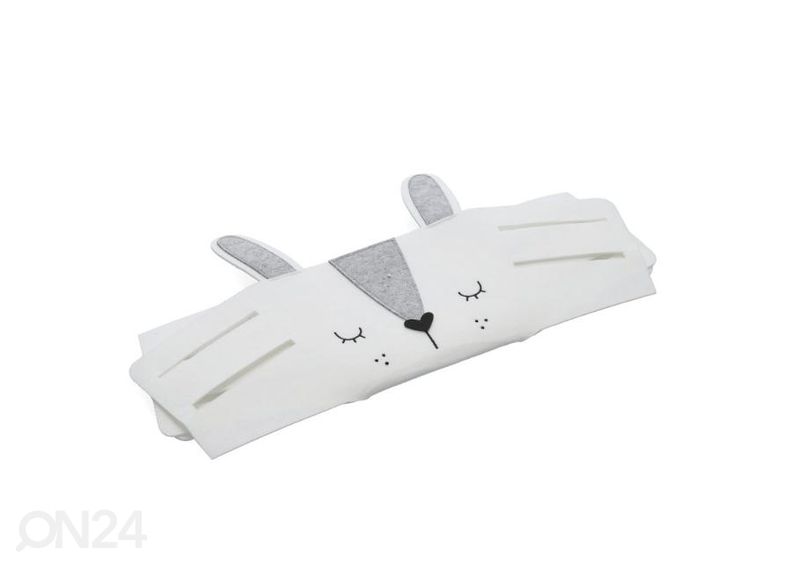 Säilytyskori huopakangasta Jänis, valkoinen kuvasuurennos